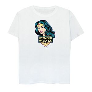 Wonder Woman Mens Head Cotton T-Shirt / White